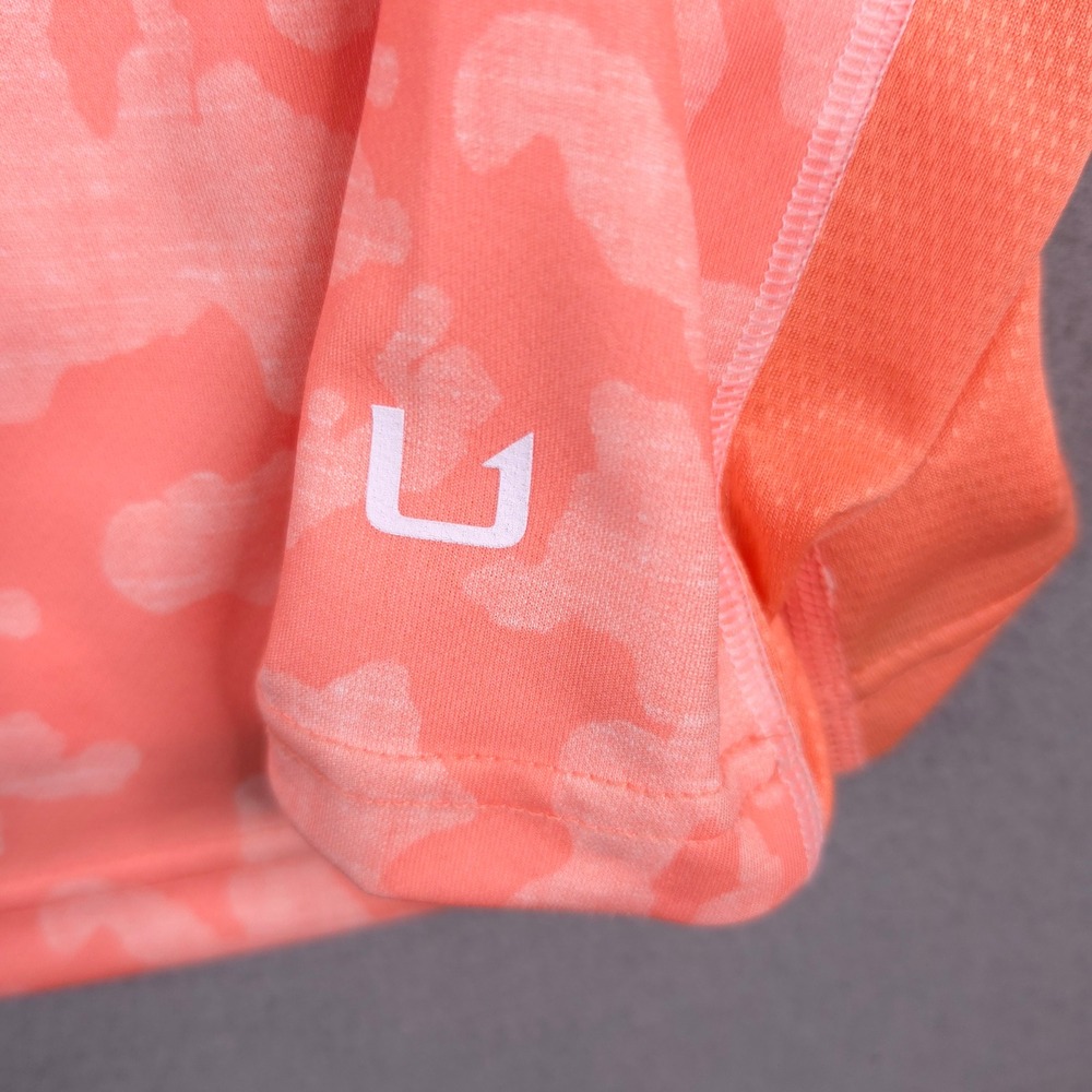 Huk Icon X Running Lakes Hoodie Womens M Peach Camo Quarter Zip Fishing Shirt - Picture 4 of 8